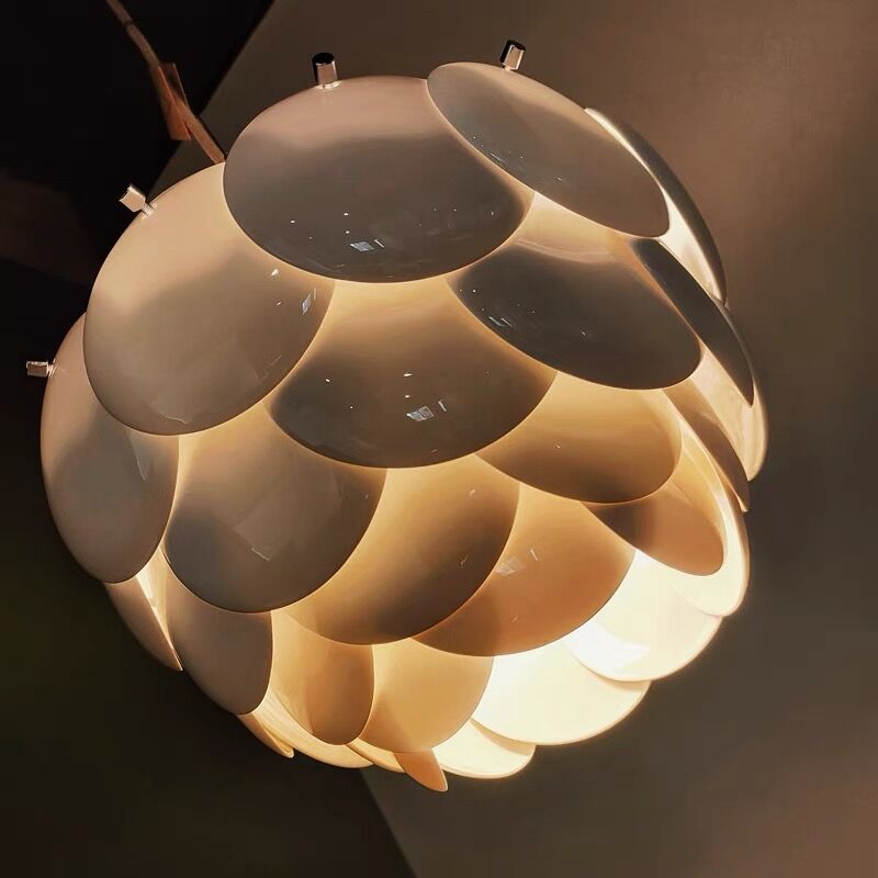 Contemporary Multi-Tiered Oval-Dome Chandelier