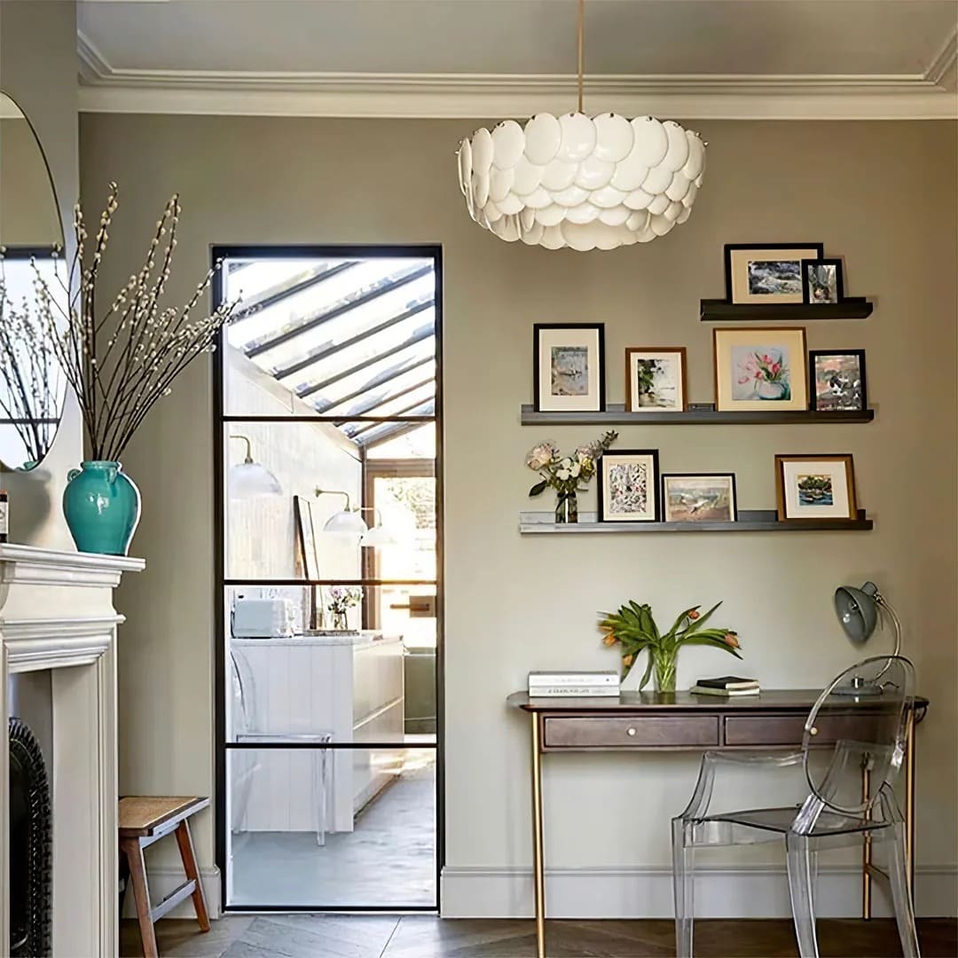 Contemporary Multi-Tiered Oval-Dome Chandelier