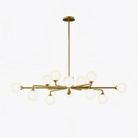 Elegant Multi-Arm Chandelier with Opal Shades