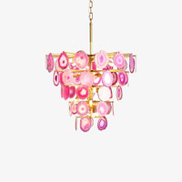 Eclectic Boho Chandelier – Multi-Tiered Agate
