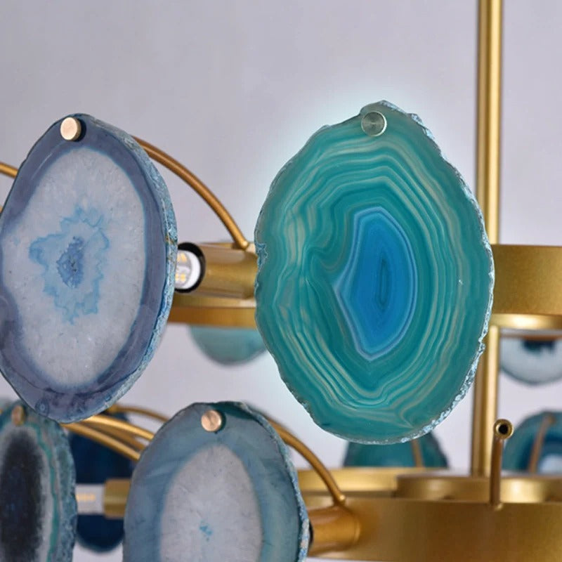 Eclectic Boho Chandelier – Multi-Tiered Agate