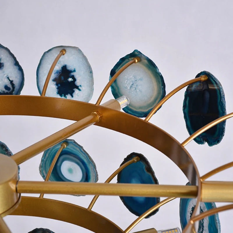 Boho Multi-tier Agate Chandelier, Eclectic Flair