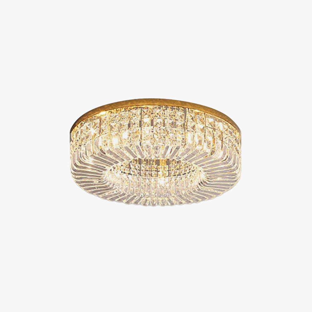 Art Deco Flush Mount Fixture Cylindrical Form