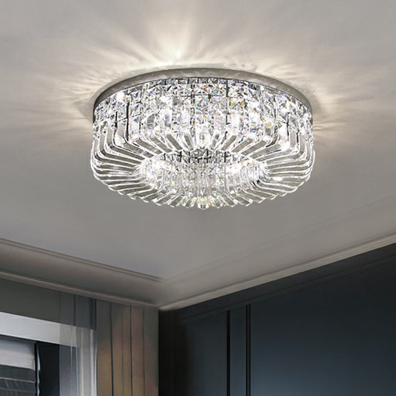 Art Deco Flush Mount Fixture Cylindrical Form