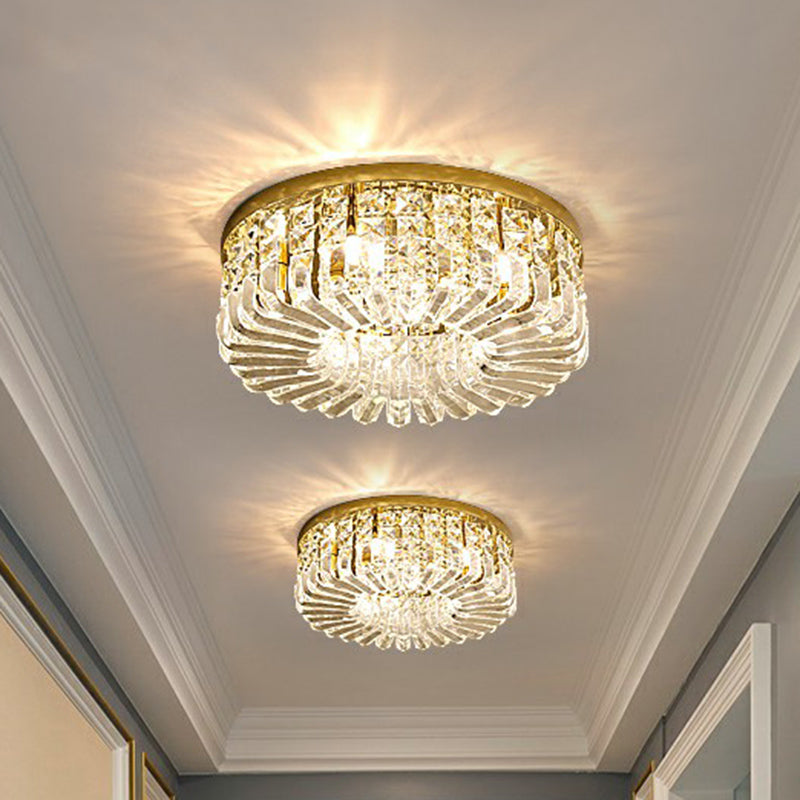 Art Deco Flush Mount Fixture Cylindrical Form
