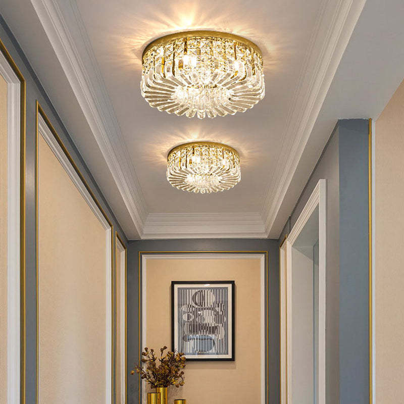 Art Deco Flush Mount Fixture Cylindrical Form