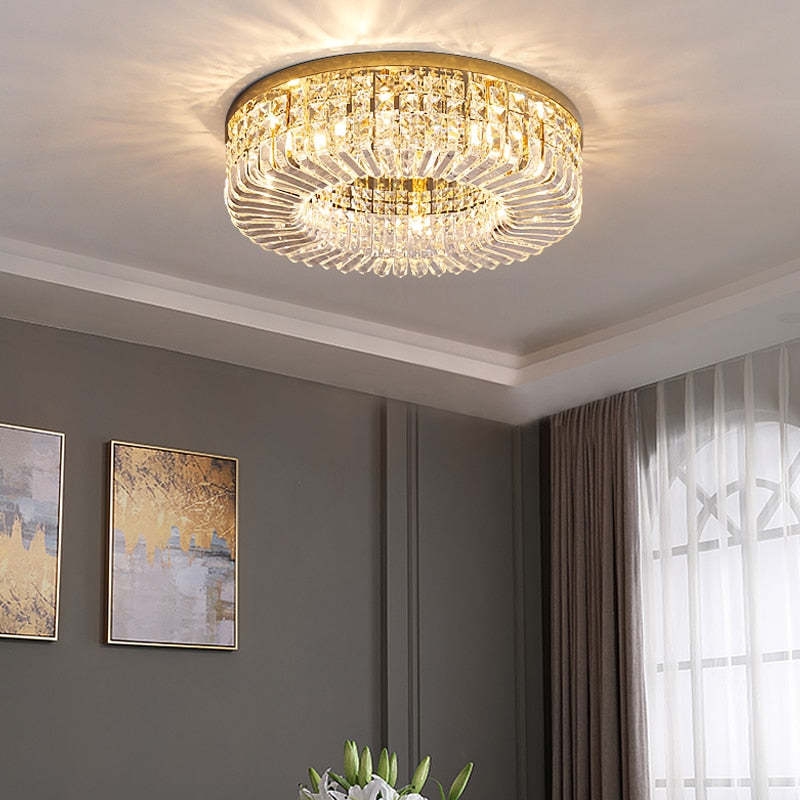 Art Deco Flush Mount Fixture Cylindrical Form