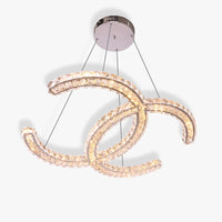Double C Crystal Chandelier for Modern Spaces