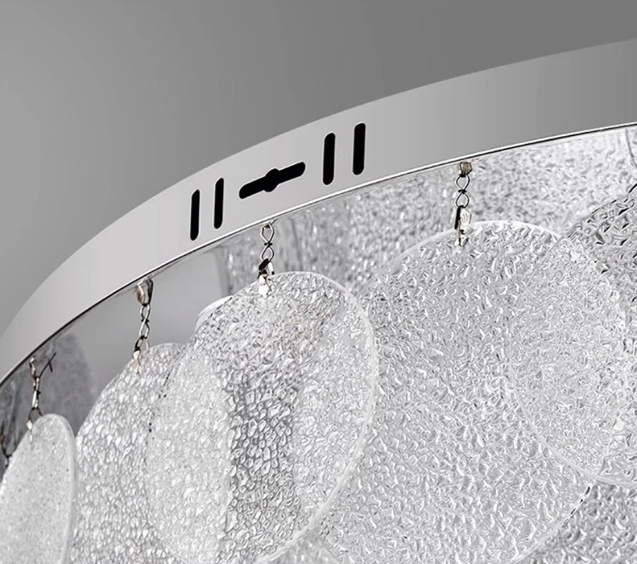 Minimalist Flush Mount Light – Suspended LED Disks