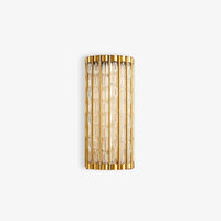 Art Deco Cylindrical Vertical-Rod Wall Sconce