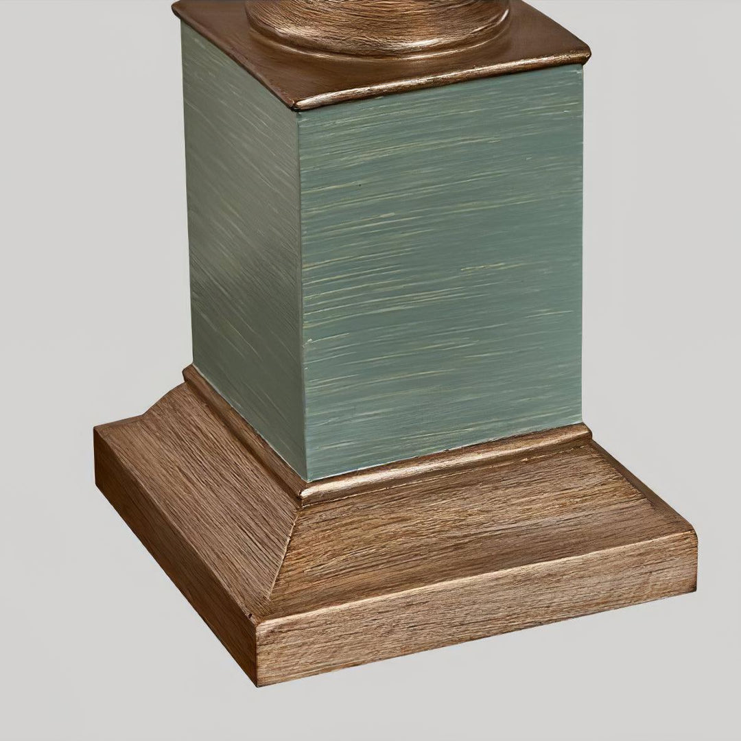 Traditional Ribbed Table Lamp with Conical Shade