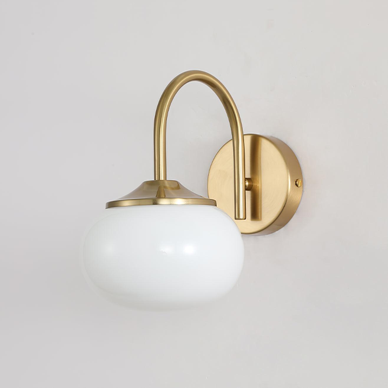 Art Deco Wall Sconce – Curved Spherical Design