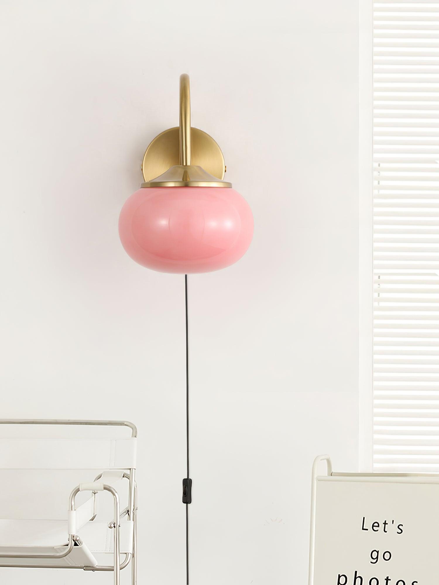 Spherical Mid-Century Modern Plug-In Wall Sconce