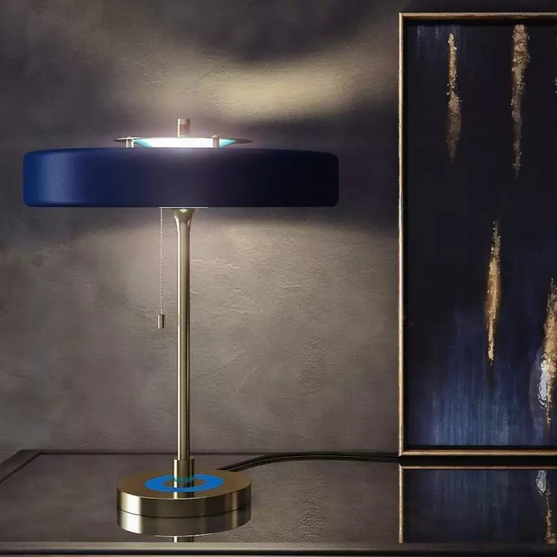 Bauhaus Table Lamp with Cylindrical Shade Design