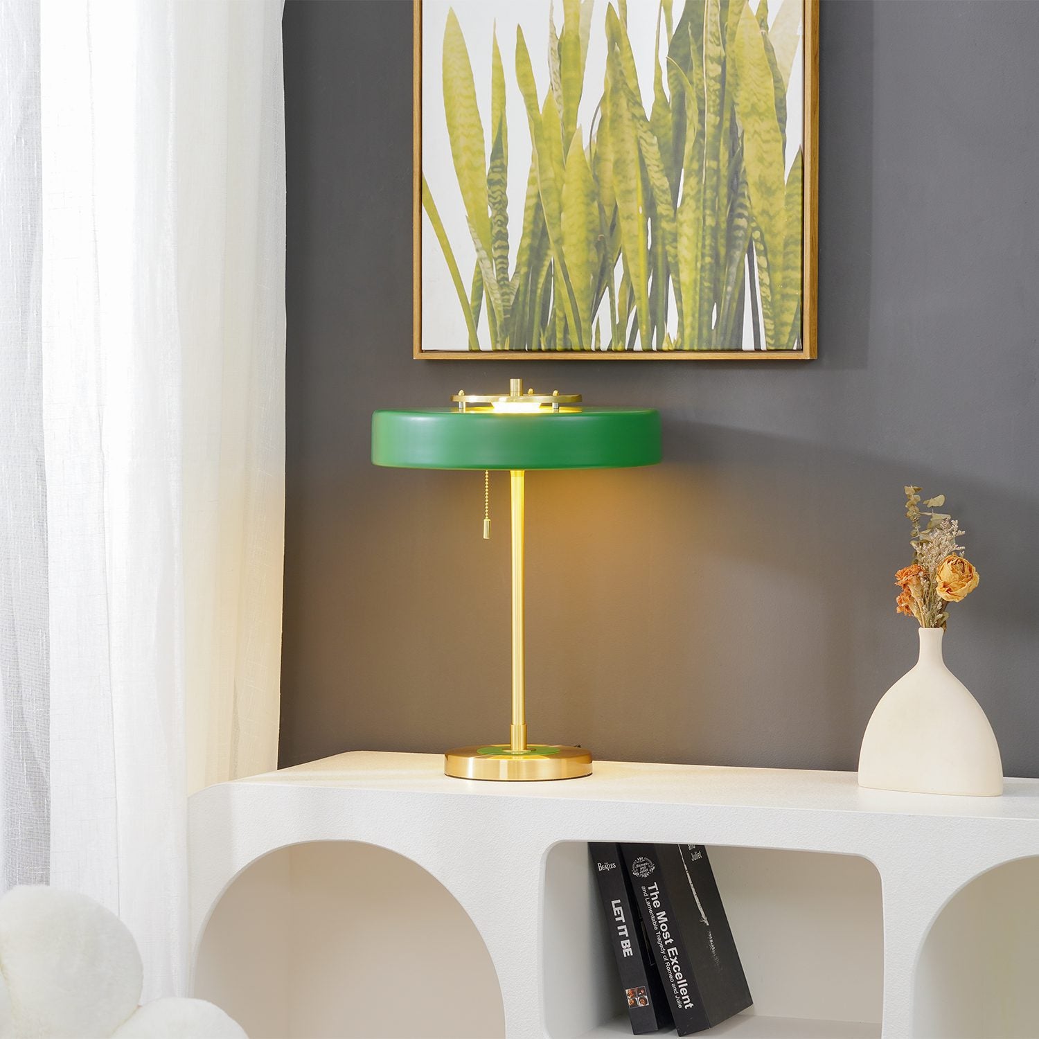 Bauhaus Table Lamp with Cylindrical Shade Design