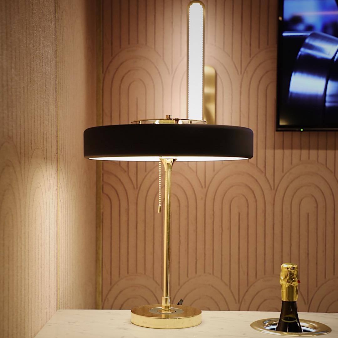 Bauhaus Table Lamp with Cylindrical Shade Design