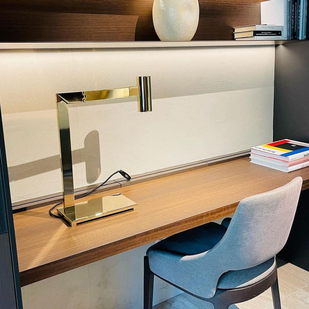 Minimalist L-Shaped Desk Lamp with Integrated LED