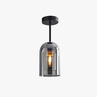 Minimalist Semi-Flush Mount Cylindrical Dome Light