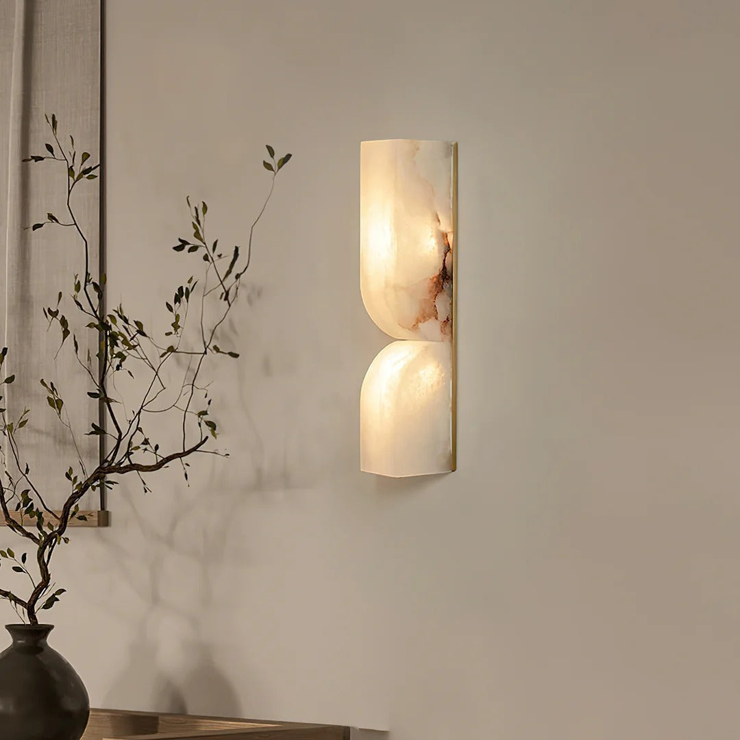 Minimalist Structured Dual-Curve Wall Sconce LED