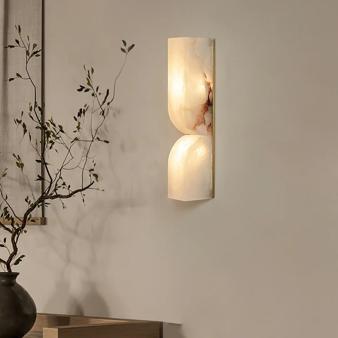 Minimalist Structured Dual-Curve Wall Sconce LED