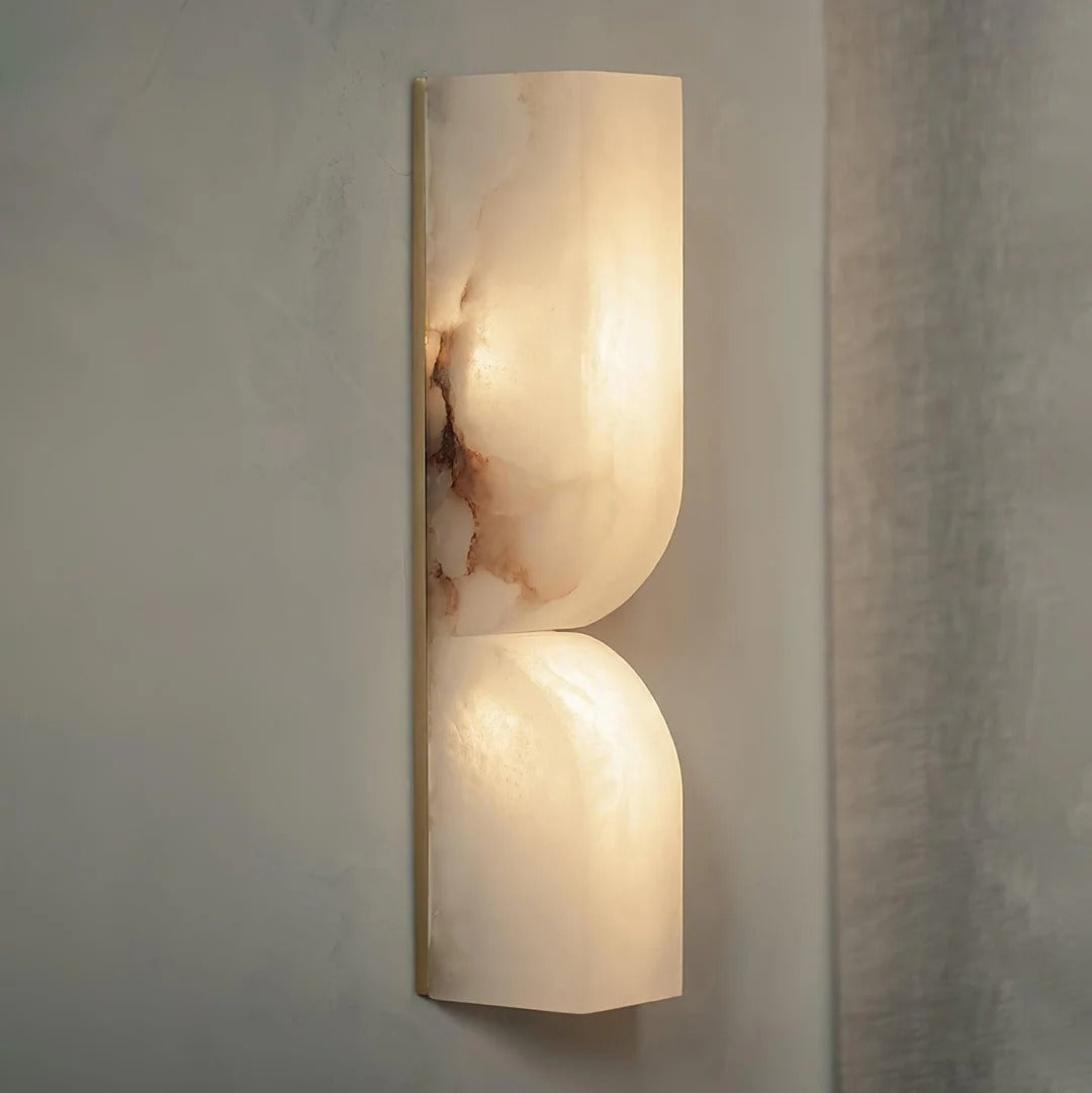 Minimalist Structured Dual-Curve Wall Sconce LED
