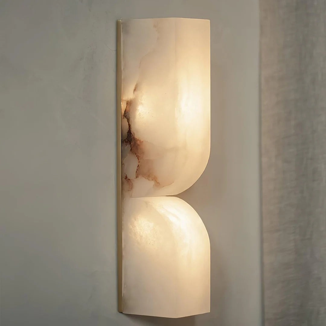 Minimalist Structured Dual-Curve Wall Sconce LED
