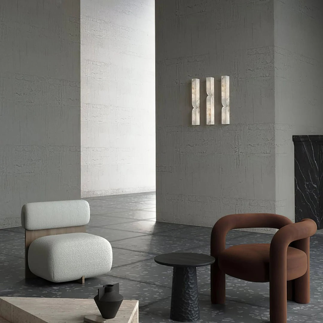 Minimalist Structured Dual-Curve Wall Sconce LED