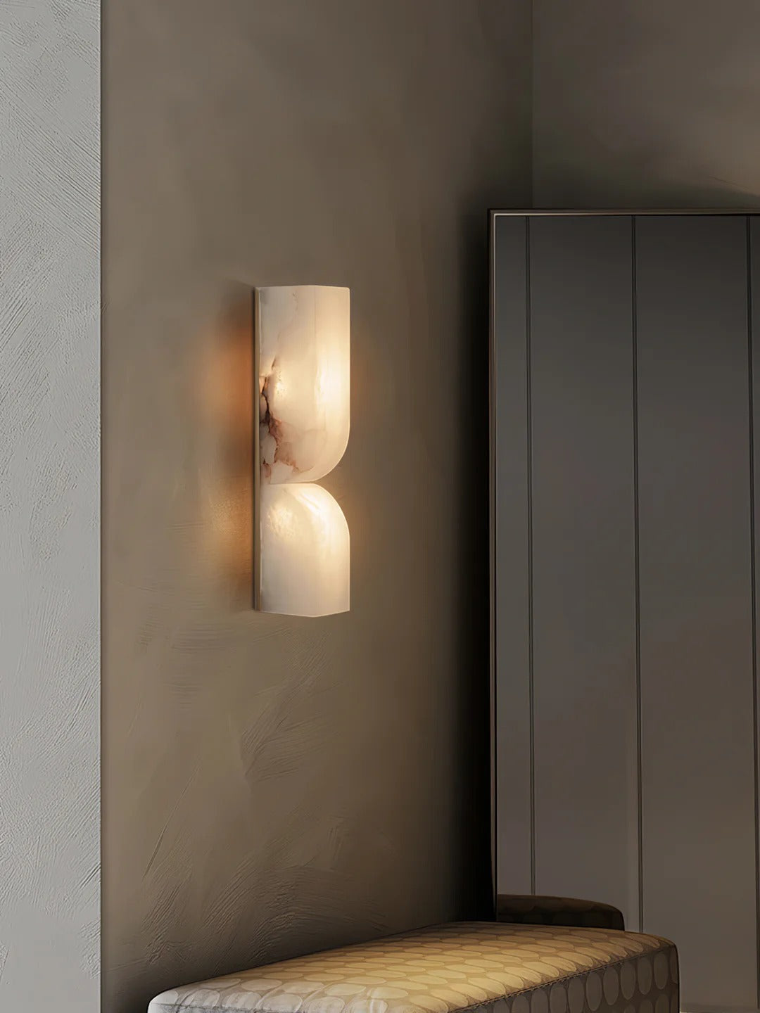 Minimalist Structured Dual-Curve Wall Sconce LED