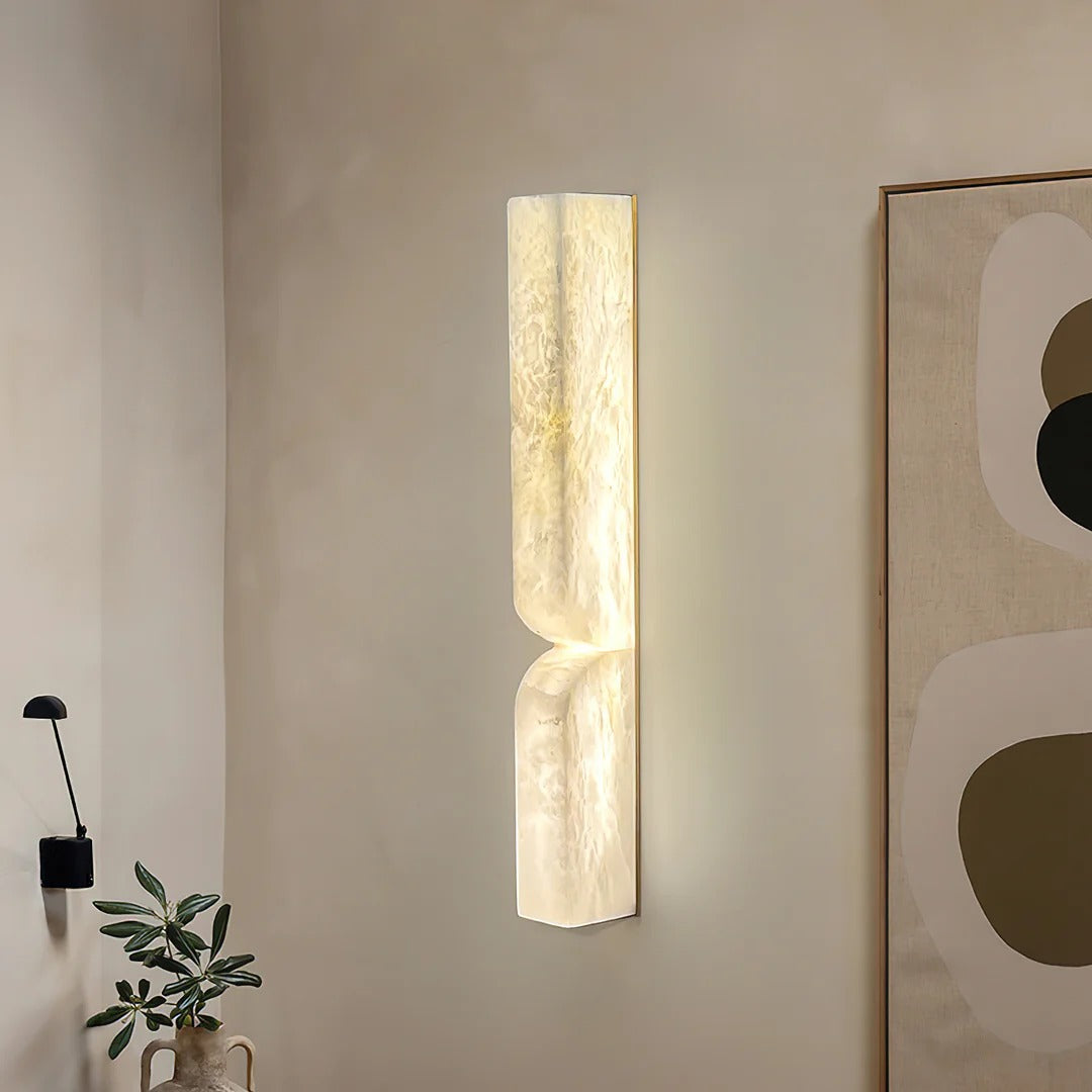 Minimalist Structured Dual-Curve Wall Sconce LED