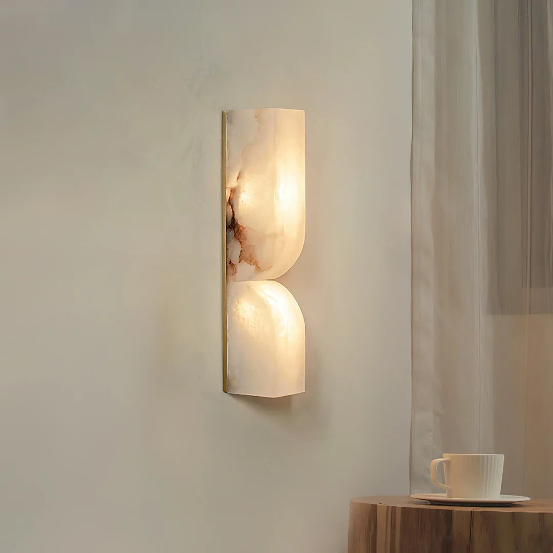 Minimalist Structured Dual-Curve Wall Sconce LED
