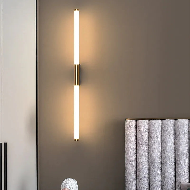 Modern cylindrical wall sconce with integrated LED