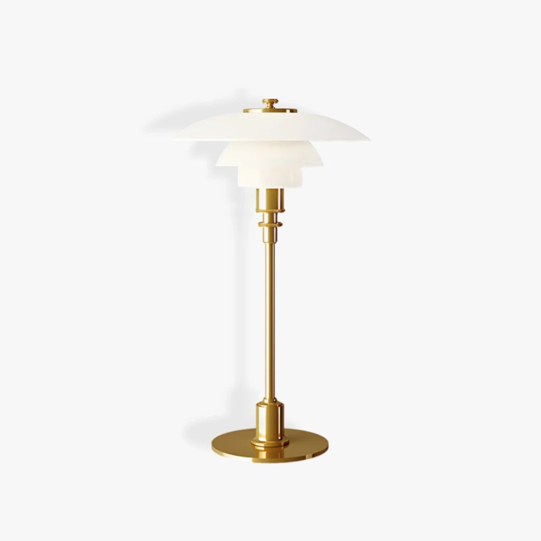 Mid-Century Modern Table Lamp with Stacked Discs