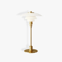 Mid-Century Modern Table Lamp with Stacked Discs