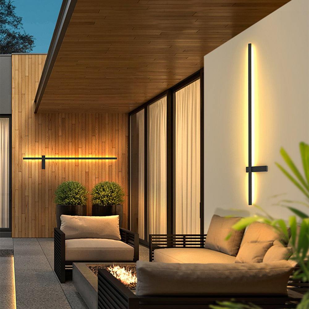 Minimalist Duo-Linear LED Outdoor Wall Light – Waterproof & Motion Sensor
