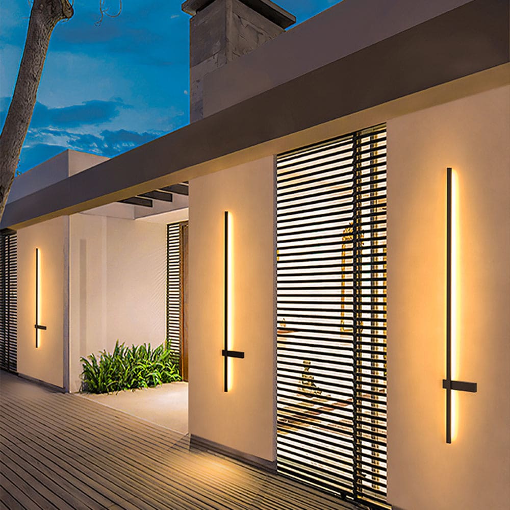 Minimalist Duo-Linear LED Outdoor Wall Light – Waterproof & Motion Sensor