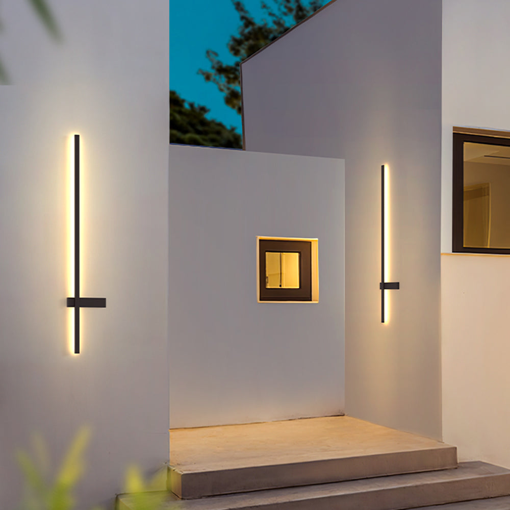Minimalist Duo-Linear LED Outdoor Wall Light – Waterproof & Motion Sensor