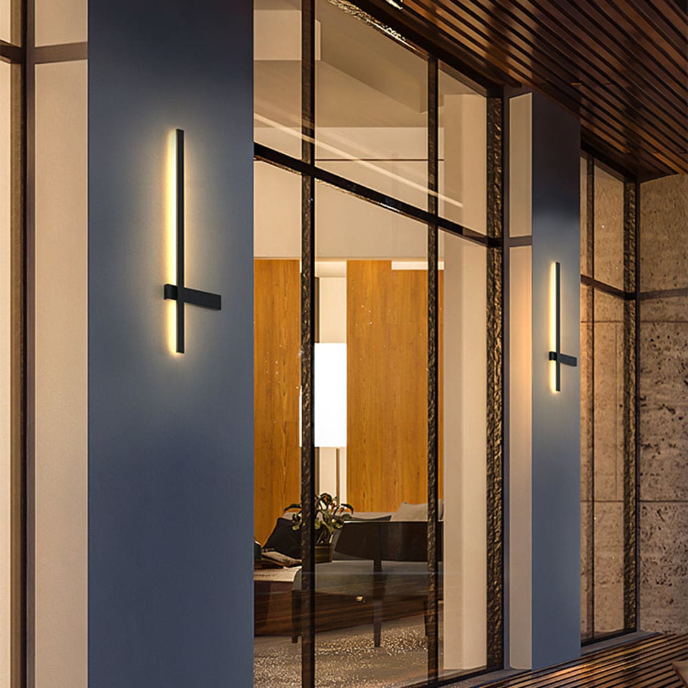 Minimalist Duo-Linear LED Outdoor Wall Light – Waterproof & Motion Sensor