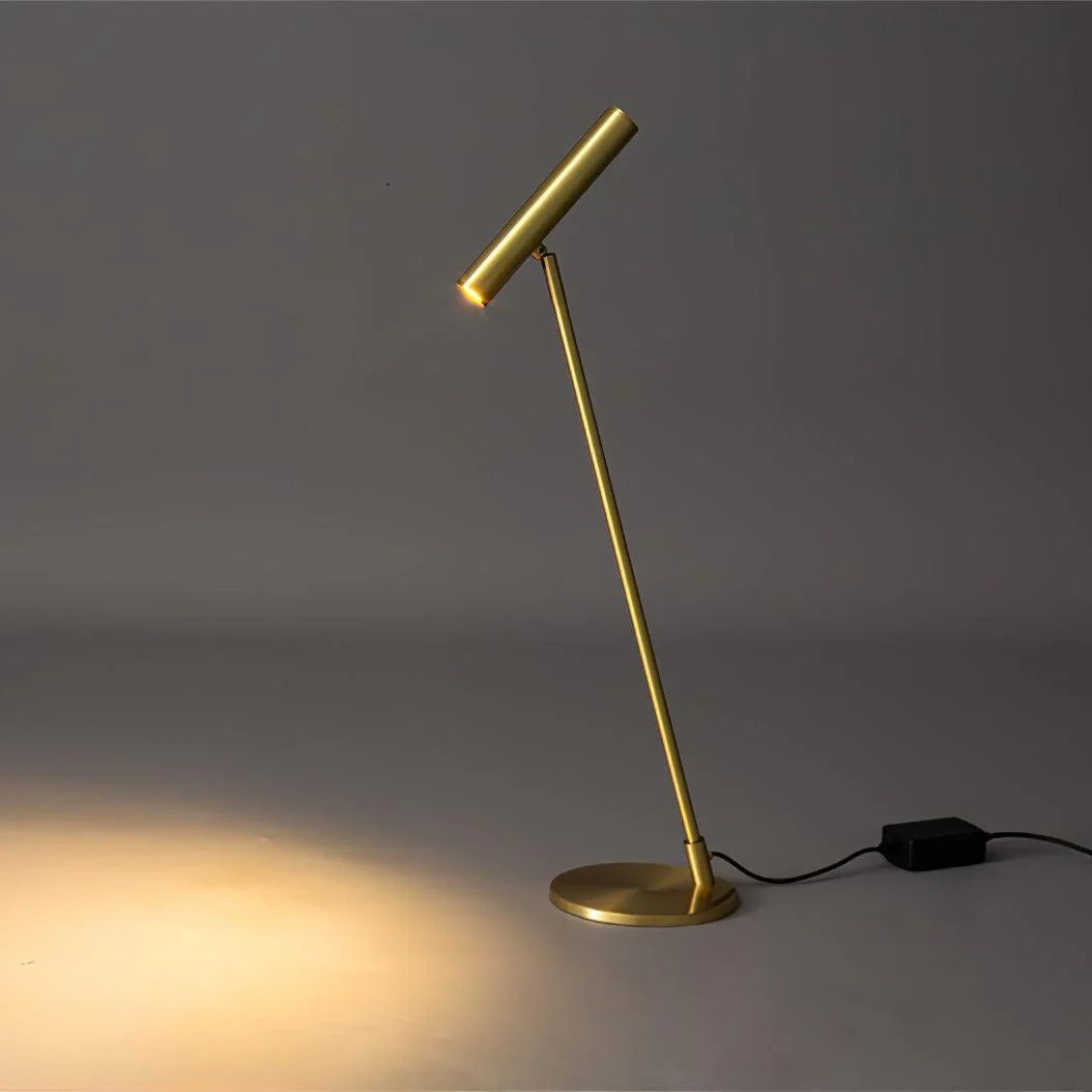 Minimalist Table Lamp with Cylindrical Integrated LED