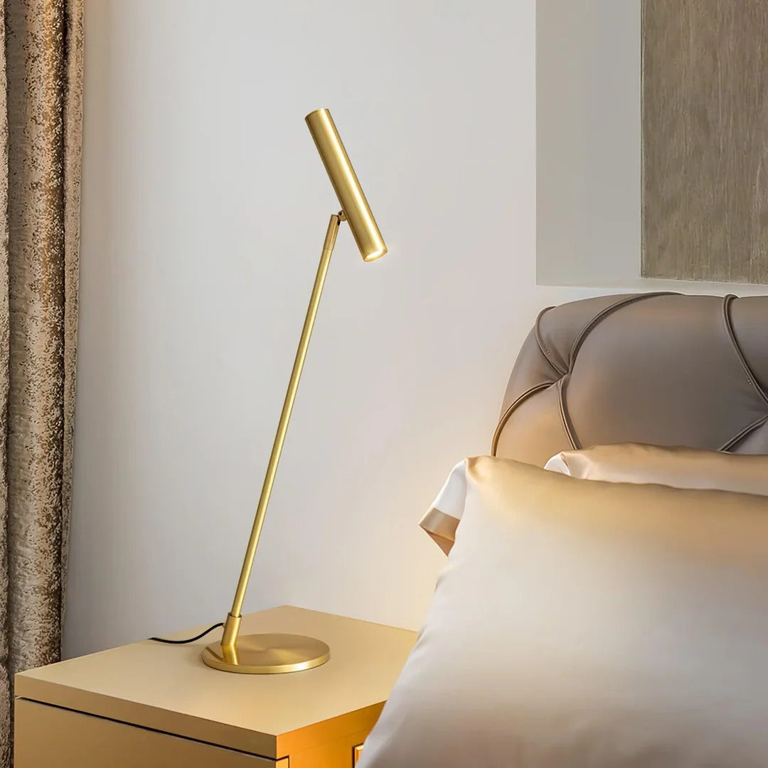 Minimalist Table Lamp with Cylindrical Integrated LED
