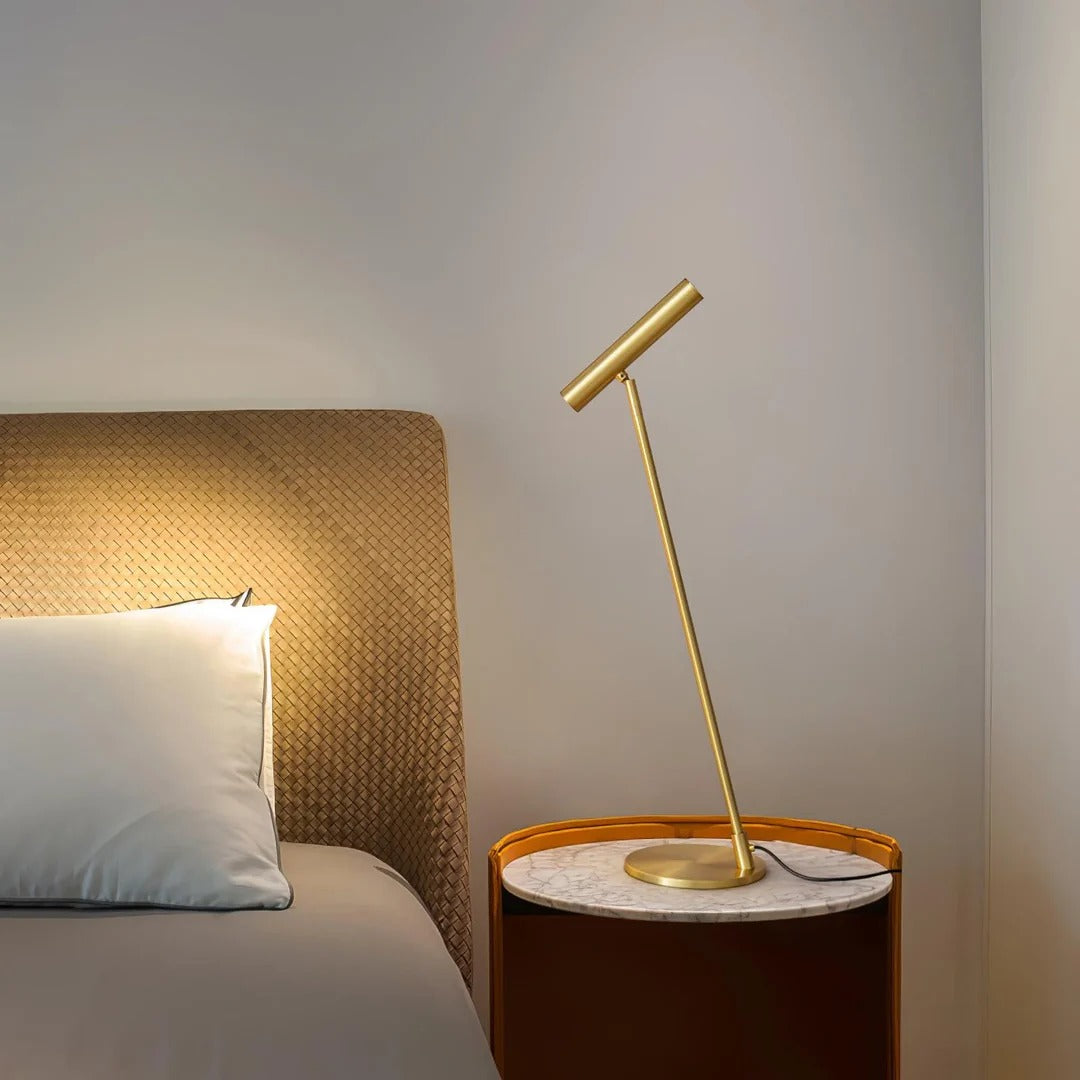 Minimalist Table Lamp with Cylindrical Integrated LED