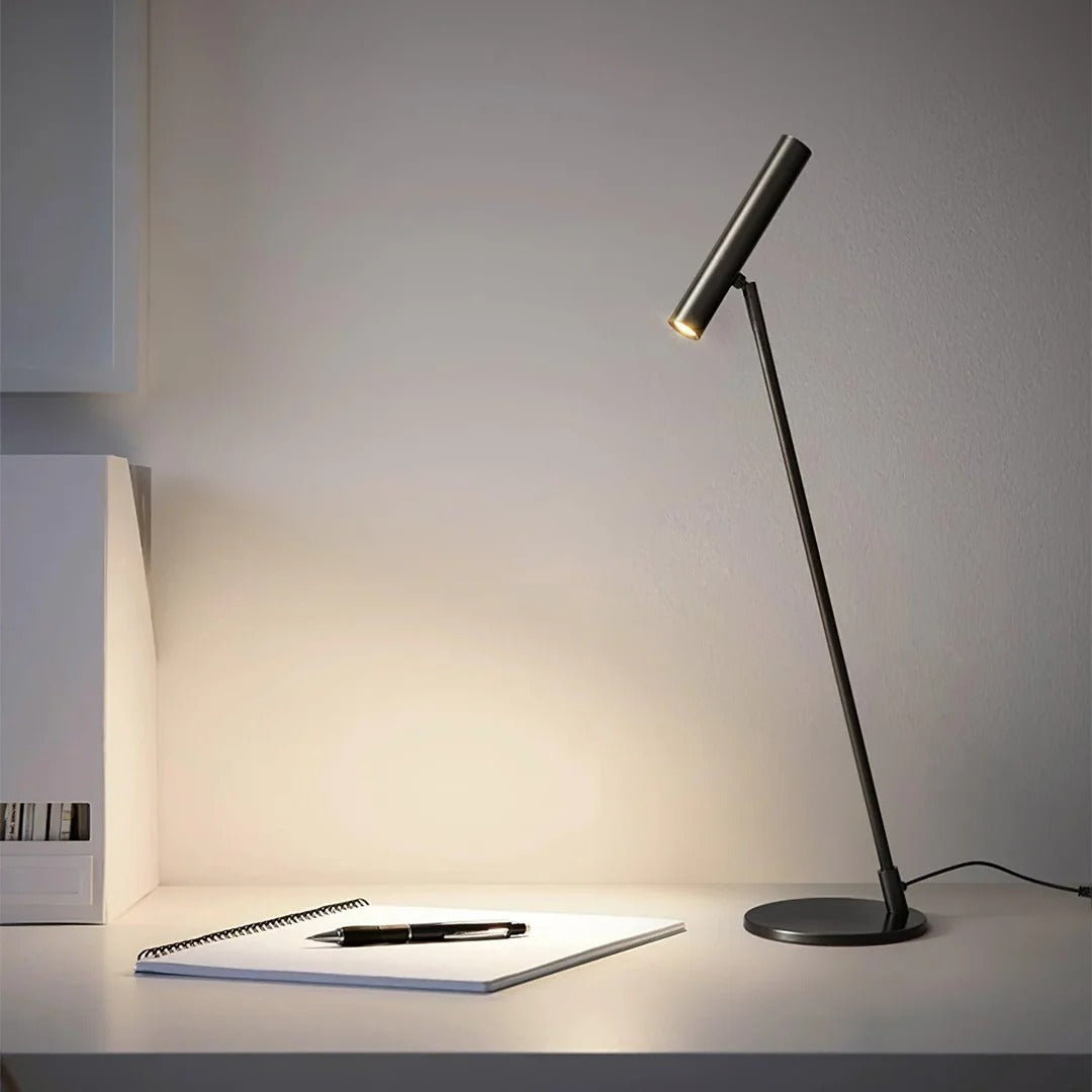 Minimalist Table Lamp with Cylindrical Integrated LED