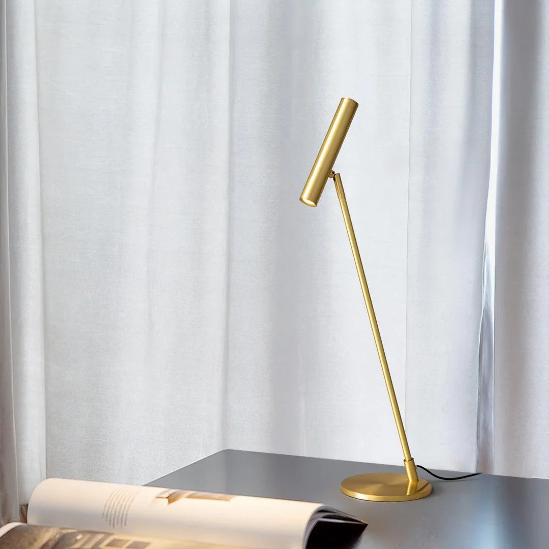 Minimalist Table Lamp with Cylindrical Integrated LED