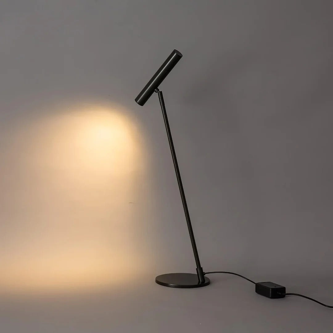 Minimalist Table Lamp with Cylindrical Integrated LED
