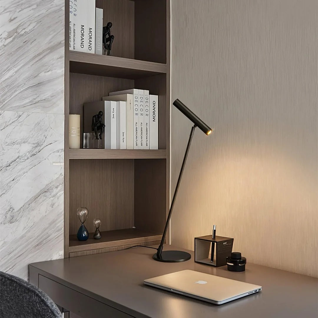 Minimalist Table Lamp with Cylindrical Integrated LED