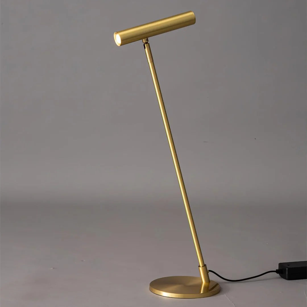 Minimalist Table Lamp with Cylindrical Integrated LED