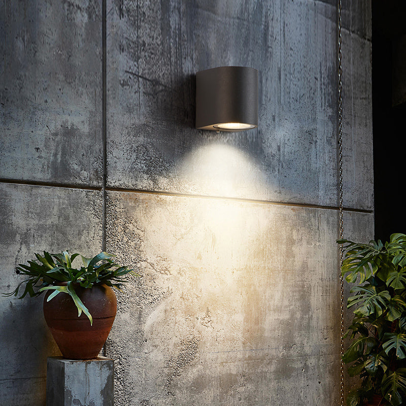 Minimalist Outdoor Exterior Wall Light – Black, Steady or Sensor Modes