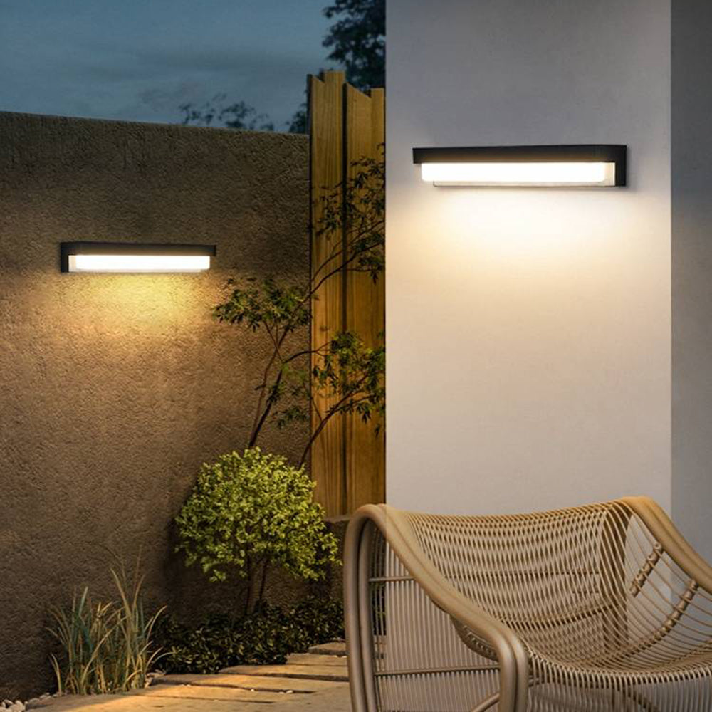Minimalist Outdoor LED Wall Light – Waterproof with Adjustable Colors