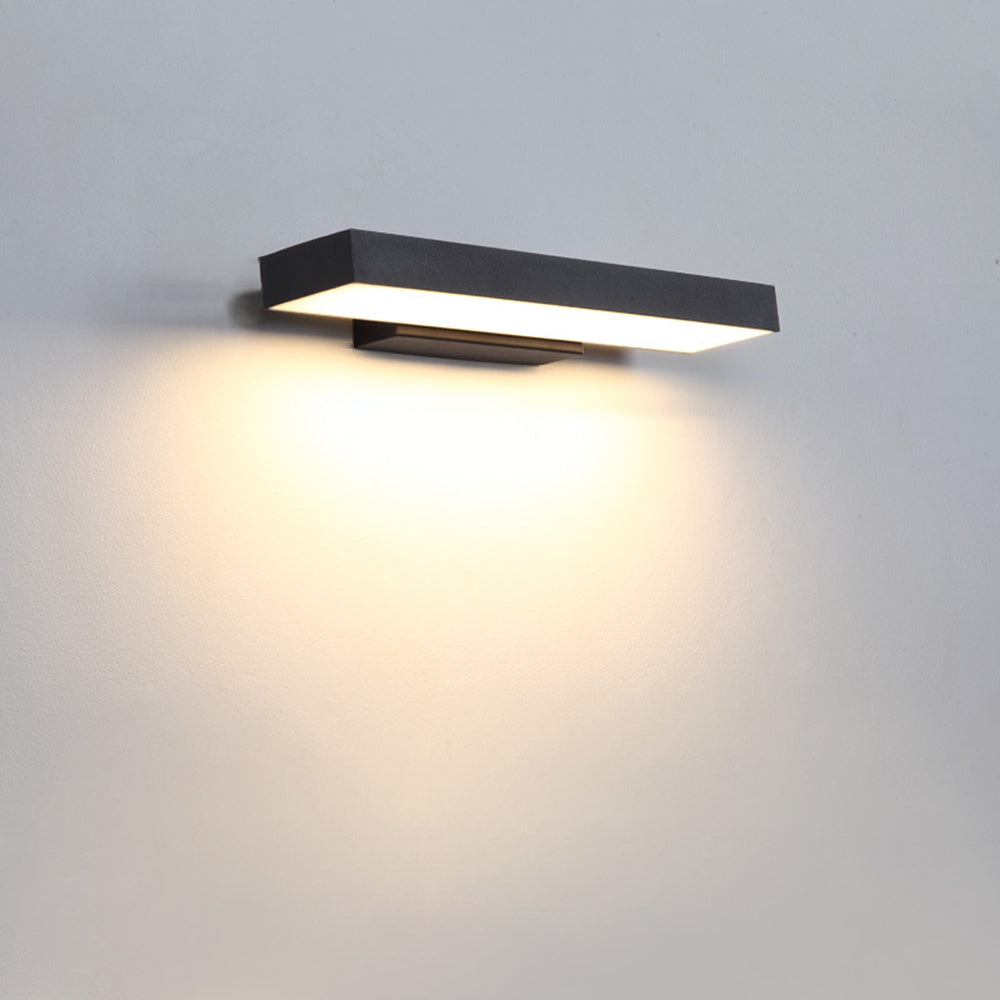 Minimalist Outdoor Wall Sconce – Black, Sensor or Steady, Multiple Sizes