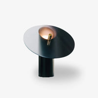 Minimalist Table Lamp featuring Tilted Disc Shade