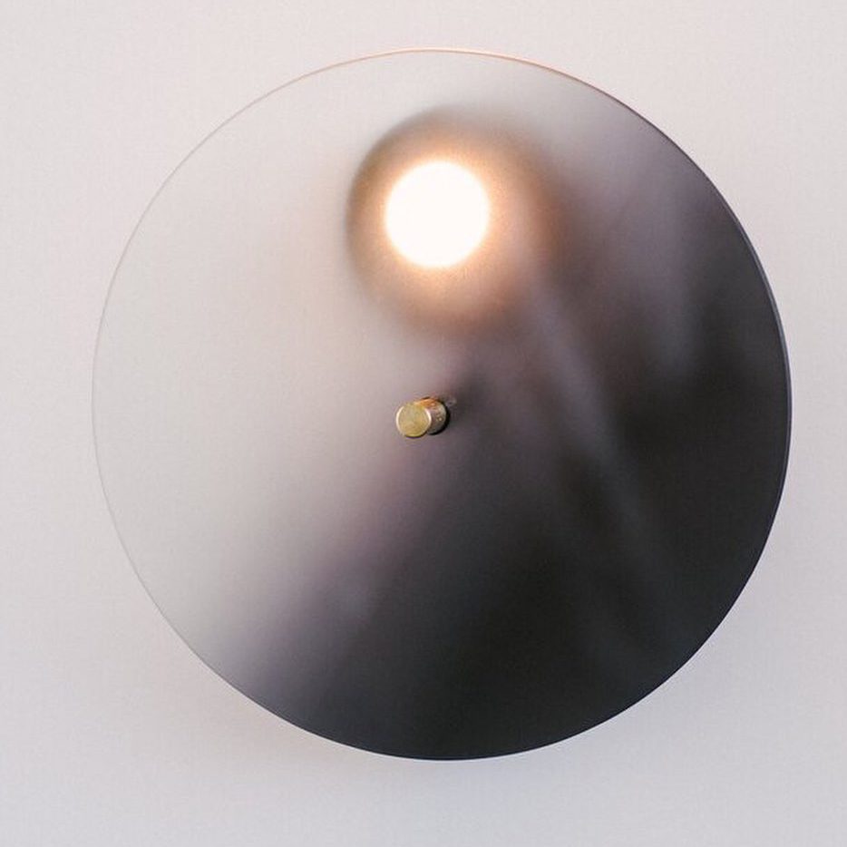 Minimalist Table Lamp featuring Tilted Disc Shade